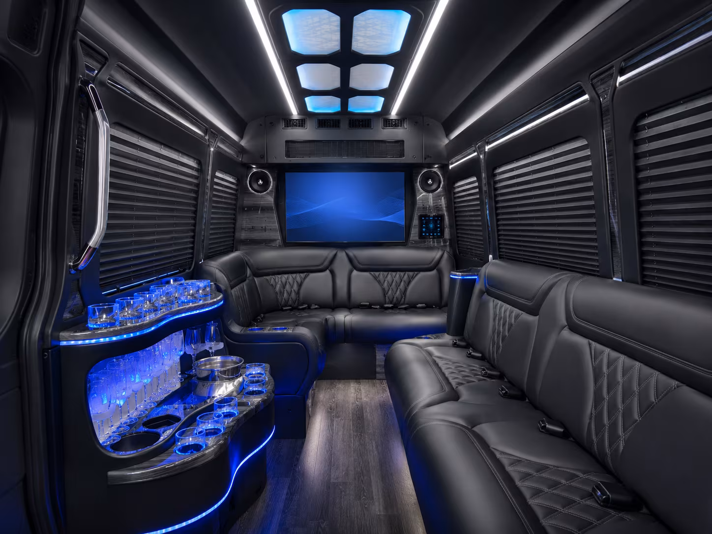 citrus heights 50 passenger party bus inside