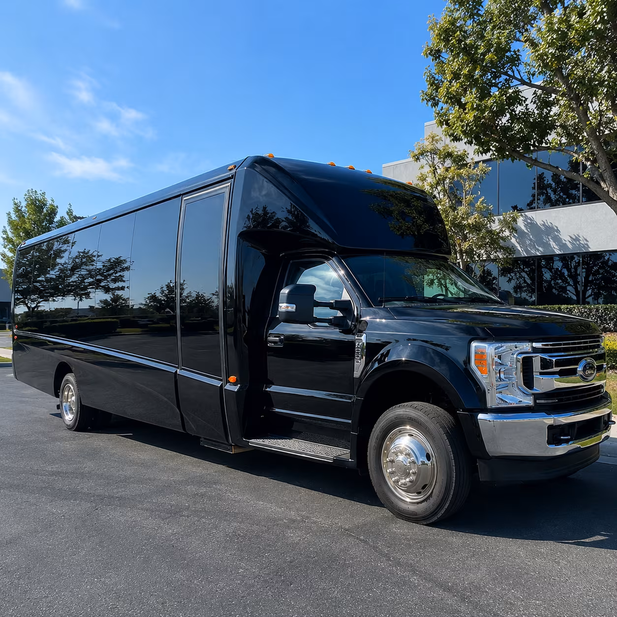 woodland easy woodland wedding shuttle bus rentals