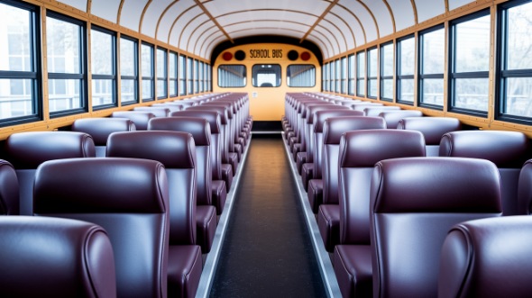 school bus rental interior carmichael